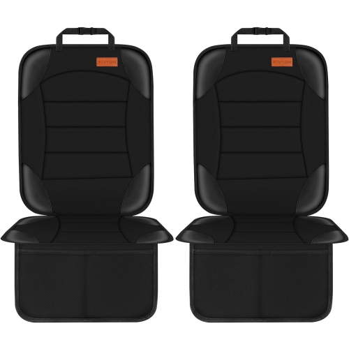 Yonktoo 2 Piece Black 600D Oxford Fabric, Thick Pad, Waterproof Automotive Seat Covers