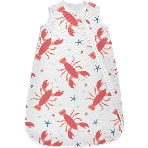 vvfelixl Lobsters Baby Sleep Sack for 6-12 Months,Baby Wearable Blanket,Zipper Swaddle Transition Sleeping Bag for Infant,Baby Sleep Suit for Newborn Toddler