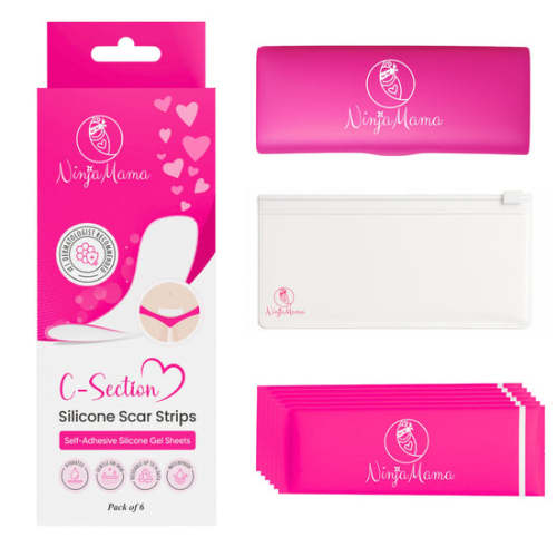 Ninja Mama Transparent C-Section Silicone Scar Strips - Pack of 6