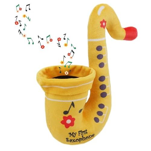 June Garden 6.5" My First Saxophone - Musical Soft Plush Toy for Infants and Toddlers