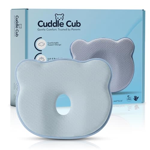 Cuddle Cub Memory Foam Baby Pillow with Washable Cotton Cover – Soft Cushioned Comfort