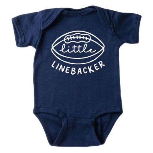The Juniper Shop Little Linebacker Baby Short Sleeve Bodysuit