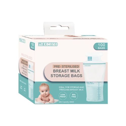 Maxcare Breast Milk Bags 240ml 100 Pack