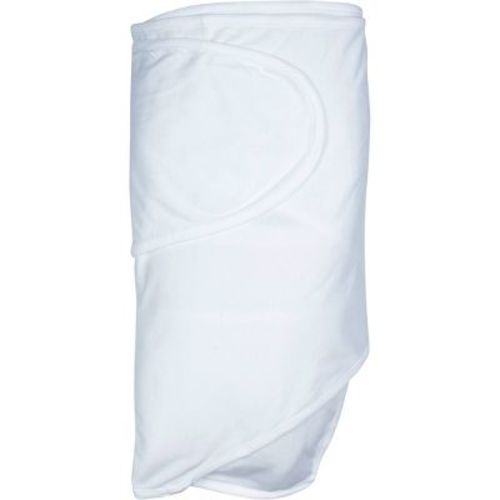 Miracle Blanket Swaddle Wrap - Solid White: Newborn One Piece Pajamas, Cotton, Sleeveless Open Front Wrap, 0-3 Months