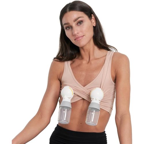Larken Hands Free Pumping Bra for Breastfeeding | Breast Pump - Maternity Bras for Pregnancy, Pumping & Nursing Bra in One