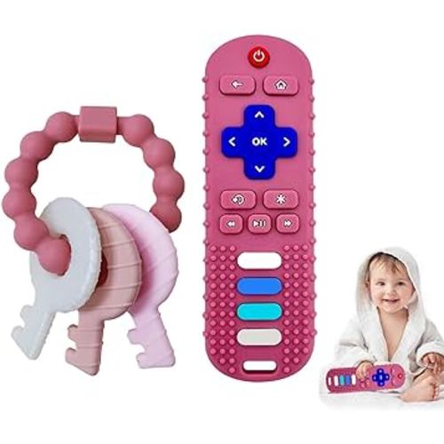 Baby Keys Teether&Baby Remote Toys for Babies 0-18 Months,BPA Free