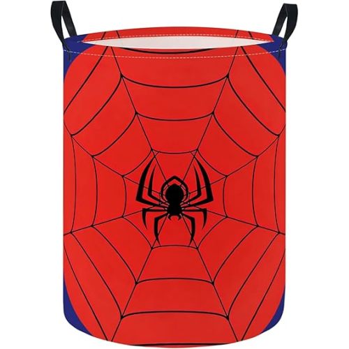 HIYAGON Baby Laundry Hamper Basket Baby Hamper for Nursery Boy and Girl Cute Kids Toys Storage Bin Organizer Boho Room Decor(Spider Web)