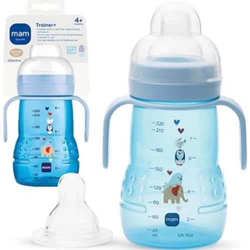 MAM Trainer Sippy Spill-Proof Cup 8 oz. Transition Cup 4+ Months, 1 Pk