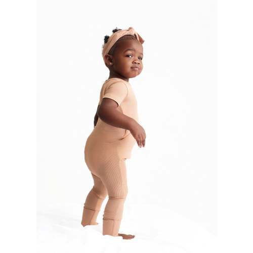 Front Opening Ready Set Romper® in Ribbed Caramel SSLL