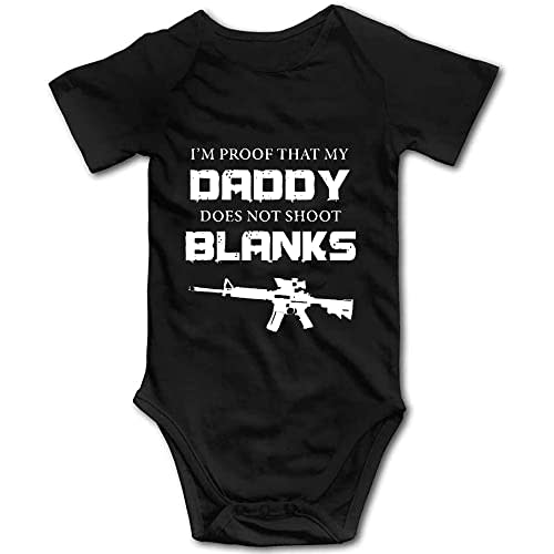 I'm Proof Daddy Does Not Shoot Blanks - Rock - Funny Cute Infant Creeper, One-Piece Baby Bodysuit 0-24 Months
