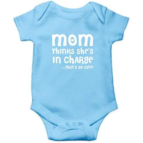 AW Fashions Mom Thinks She's In Charge... That's So Cute Baby Bodysuit Cute Newborn Girl Boy Coming Home