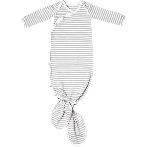 Copper Pearl Baby Gown - Knotted Newborn Sleepers for Baby Boy and Girl, Soft Stretchy Long Sleeve Infant Gowns with Bottom Tie and Hand Mittens, Perfect Hospital Coming Home Outfit (Everest)