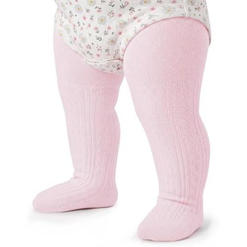 Zando Soft Cable Knit Baby Tights - Seamless Cotton Leggings for Newborn Baby Girls Stockings for Under Dresses