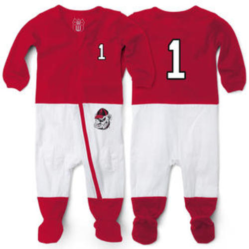 Wes And Willy Georgia Bulldogs Baby College Football Jersey Sleeper