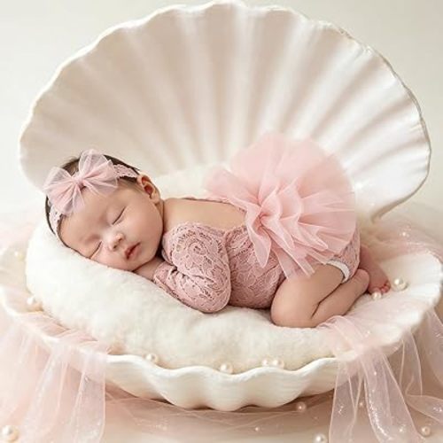 Lace Newborn Photography Outfits Girl Newborn Girl Photoshoot Outfits Baby Photoshoot Props Girl Newborn Lace Romper Baby Girl Photography Infant Photo Shoot Outfits Girls