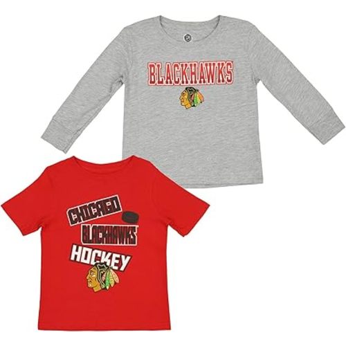 Outerstuff NHL Chicago Blackhawks Infant and Toddler Two Cotton Shirt Set