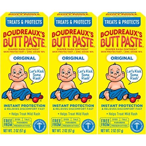 Boudreaux's Butt Paste Original Diaper Rash Cream, 2 Ounce (Pack of 3)