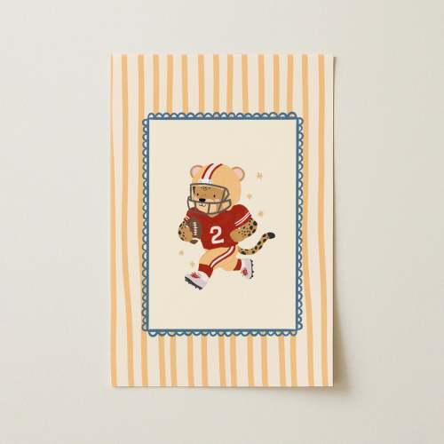 American Football Leopard – Nursery & kids wall art