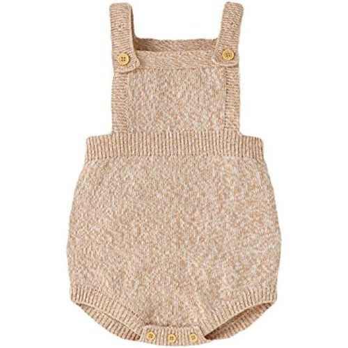 Infant Baby Knit Romper Cotton Sleeveless Boy Girl Solid Crawling Clothes Baby Toddler Girl Summer Clothes Set