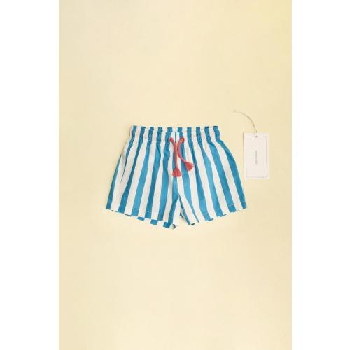 ZARA TIMELESS - STRIPED SWIM SHORTS - Blue | ZARA United States