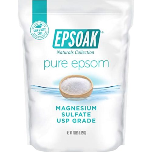 Epsoak Epsom Salt 19 lb. Magnesium Sulfate USP. Resealable Epsom Salt Bag Unscented, Made in The USA, Cruelty-Free Certified