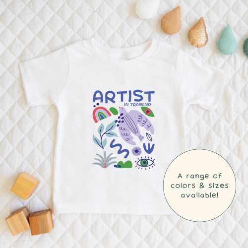 Artist In Training | Cute Children's Abstract Artsy Elements T-Shirt Gift For Kids & Art-Lover Short Sleeve Cute Baby Onesie®