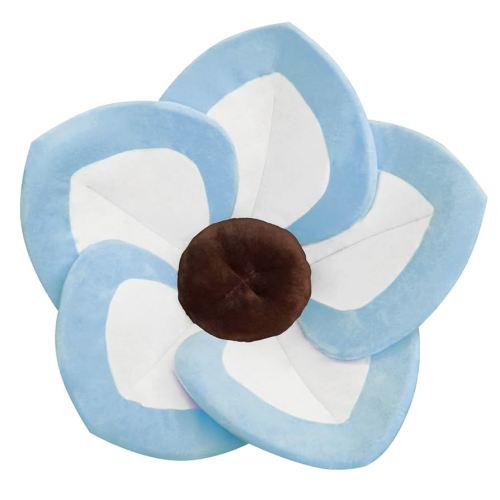 Baby Bath - Flower Baby Bath Pad Infant Bathtub Mat for Bathtub Tub Sink(White Blue)