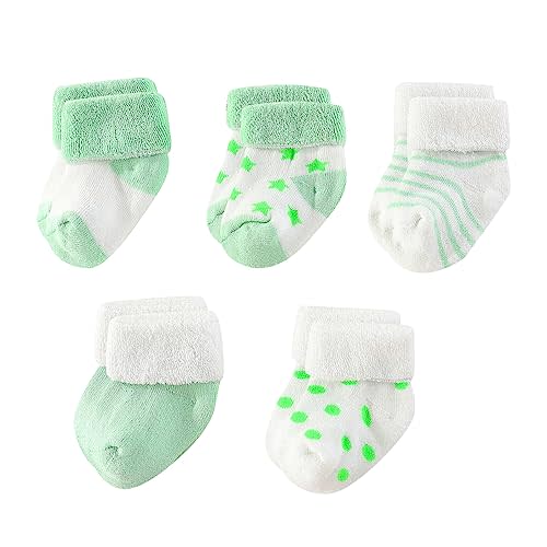 MAMIMAKA Unisex Baby Terry Socks 5-Pack for Baby boy and girl 0-12 Months Warm Cotton Socks