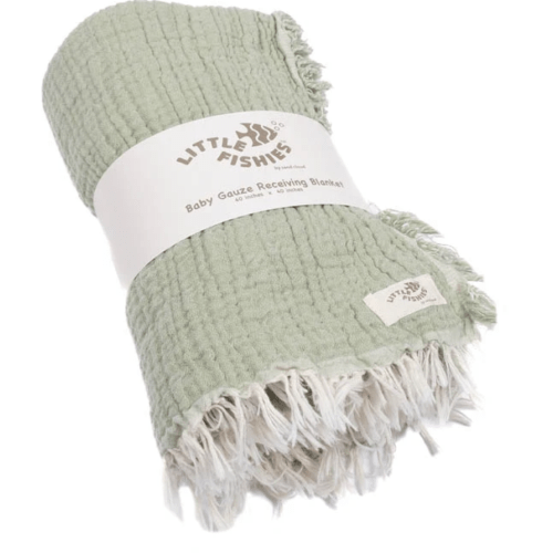 Little Fishies Play Blanket - Sage | Sand Cloud