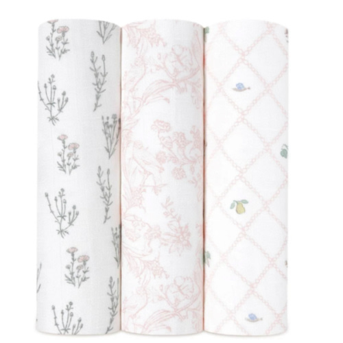 French Floral Silky Soft Swaddle 3 Pack | aden + anais