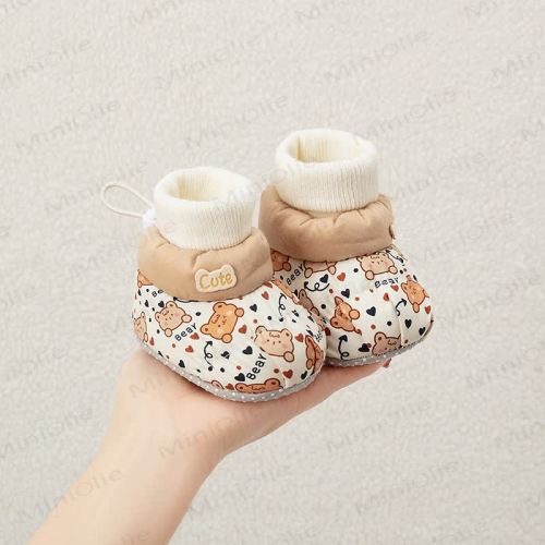 Baby Fleece Lined Quilted Sock Shoes