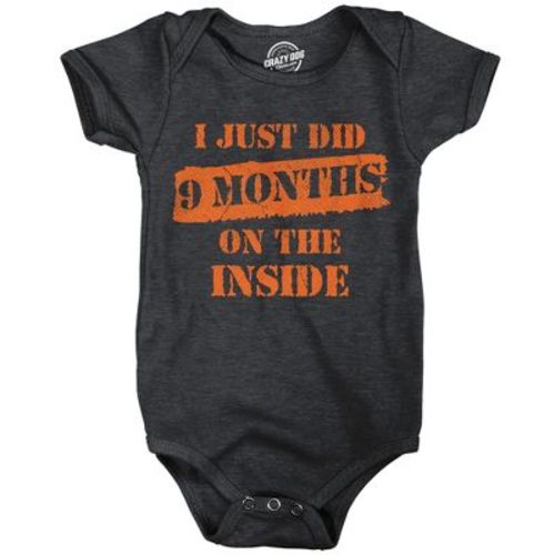 I Just Did 9 Months On The Inside Baby Bodysuit Funny Sarcastic Prison Graphic Novelty Jumper For Infants - Crazy Dog Baby Bodysuit With Sarcastic