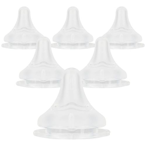 Silicone Nipples for Lansinoh Baby Bottle Bottles, Size L,Replacement Bottle Nipple,6m+,Fast Flow, 6 Count