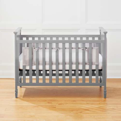 Breathable™ Mesh Liner for Full-Size Cribs, Classic 3mm Mesh, Gray (Size 2FS Covers 2 Sides)