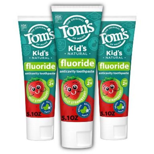 Tom's of Maine Silly Strawberry Kids' Anticavity Fluroide Toothpaste - 5.1oz/3ct