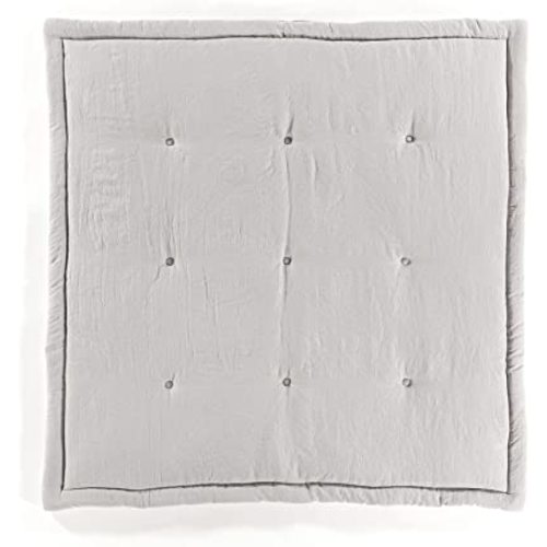 Lush Decor Baby Square with Border Play Mat, 36" x 36", Gray
