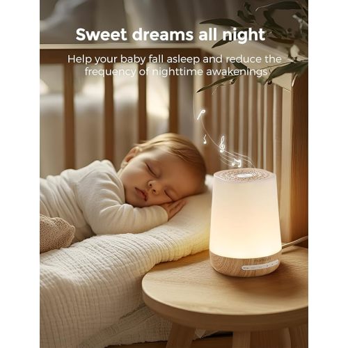 Momcozy Smart Baby White Noise Sound Machine with App Control & Night Light