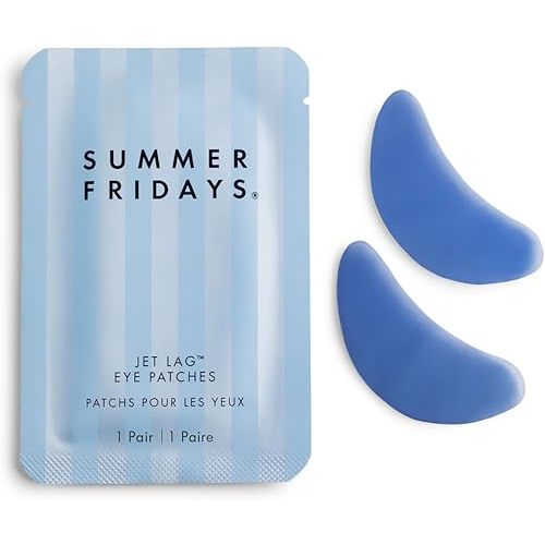 Summer Fridays Jet Lag Under Eye Patches - Hydrating & Depuffing Hydrogel Eye Masks with Caffeine & Peptides to Soothe & Refresh the Undereye Area (6 Pairs)