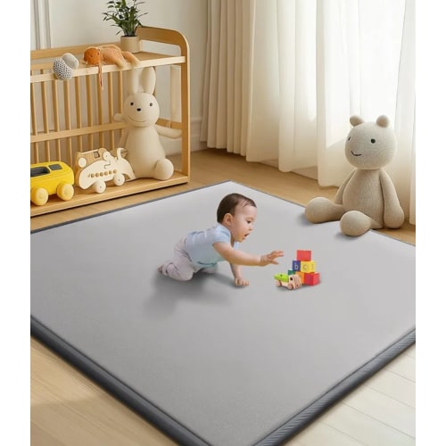 Baby Play Mat for Floor - 1.4" Thick Memory Foam Rug, 70"x59"