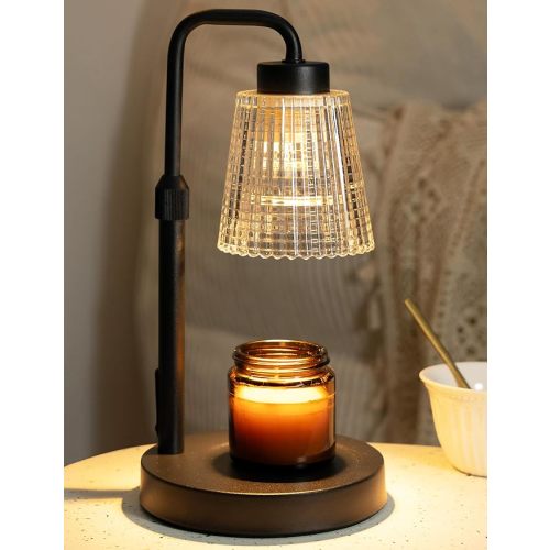 Candle Warmer Lamp with Timer Dimmable, Birthday Gifts for Women Mom, House Warming Gifts New Home Decor, Wax Melt Warmer for Jar Candles with 2 Bulbs