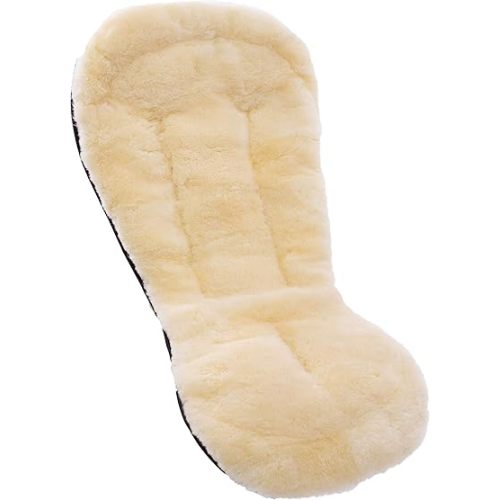 Lambskin Liner Star from WERNER CHRIST Baby – Universal Sheepskin seat Cushion for Stroller, pram, Pushchair, Buggy & Jogger, Comfortable Natural Medical Grade Insert for Baby Seats