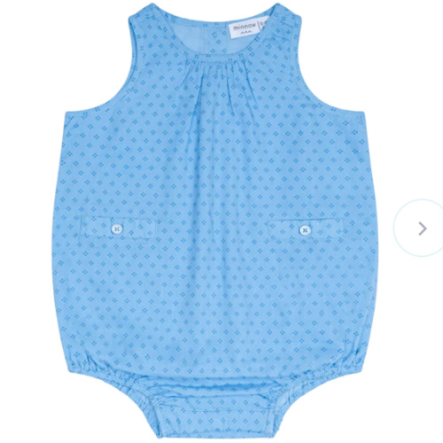 baby le marin dot bubble romper – minnow