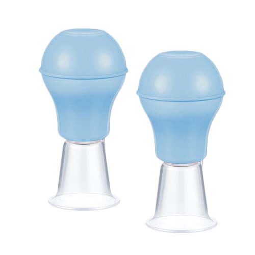 2 Pieces Nipple Suckers, Nipple Corrector Nipple Puller Women Breastfeeding Flat Inverted Nipple, Aspirator Nipples Retraction Nipples Silicone Cups for Mommy Girl (Blue)