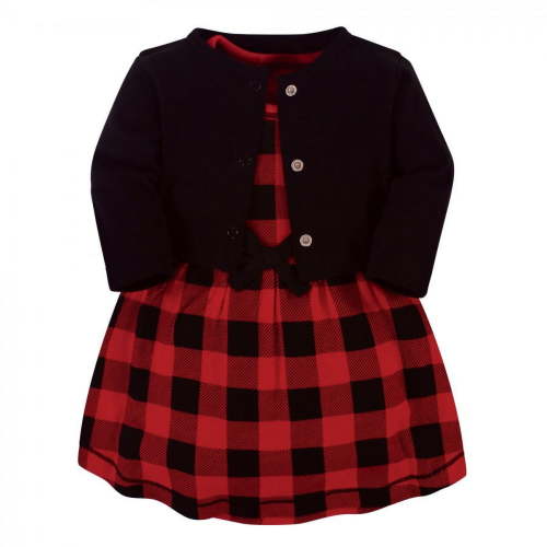 Touched by Nature Baby Girl Cotton Dress & Cardigan 0-3 Months