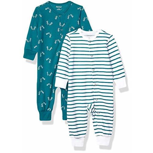 Hanes Unisex-Baby Hanes Baby Sleep & Play Suits, Ultimate Flexy Pajamas For Boys & Girls, 2-Pack