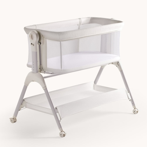 HARPPA Cuddly Sway | 3-in-1 Rocking Baby Bassinet & Bedside Sleeper with Anti-Reflux Mattress for Newborns | Attaches to Bed, Adjustable Height, Tool-Free Setup, Portable Wheels, CPSC Certified, Gentle Rocking Motion | Ideal for Infants, Safe Co-Sleeping