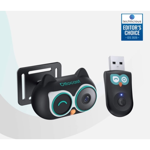 Ottocast Cabin Care Wireless CarPlay Adapter with Rear Seat Monitor