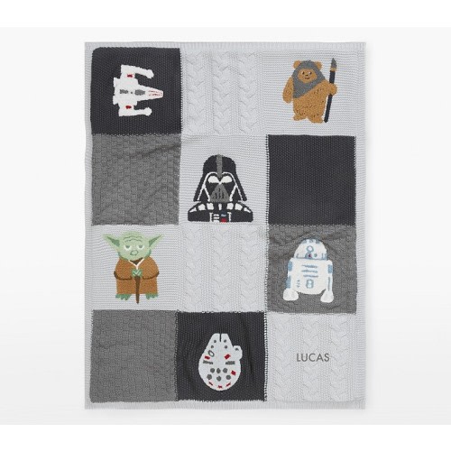 Star Wars Sherpa-Backed Patchwork Knit Baby Blanket