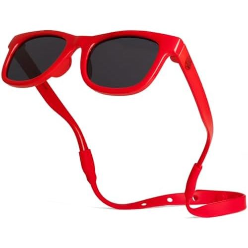 Polarized Baby Sunglasses With Strap - Unbreakable Flexible Infant Sunglasses For Toddlers Newborns 0-24 Months