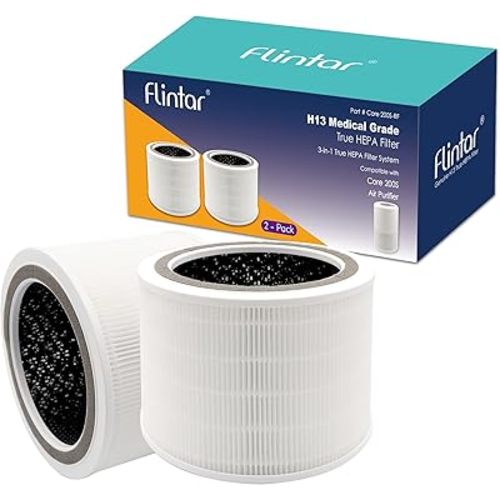 Flintar Core 200S Replacement Filter, Compatible with LEVOIT Core 200S Smart WiFi Air Purifier, 3-Stage H13 Grade Filter Set, Core 200S-RF, 2-Pack